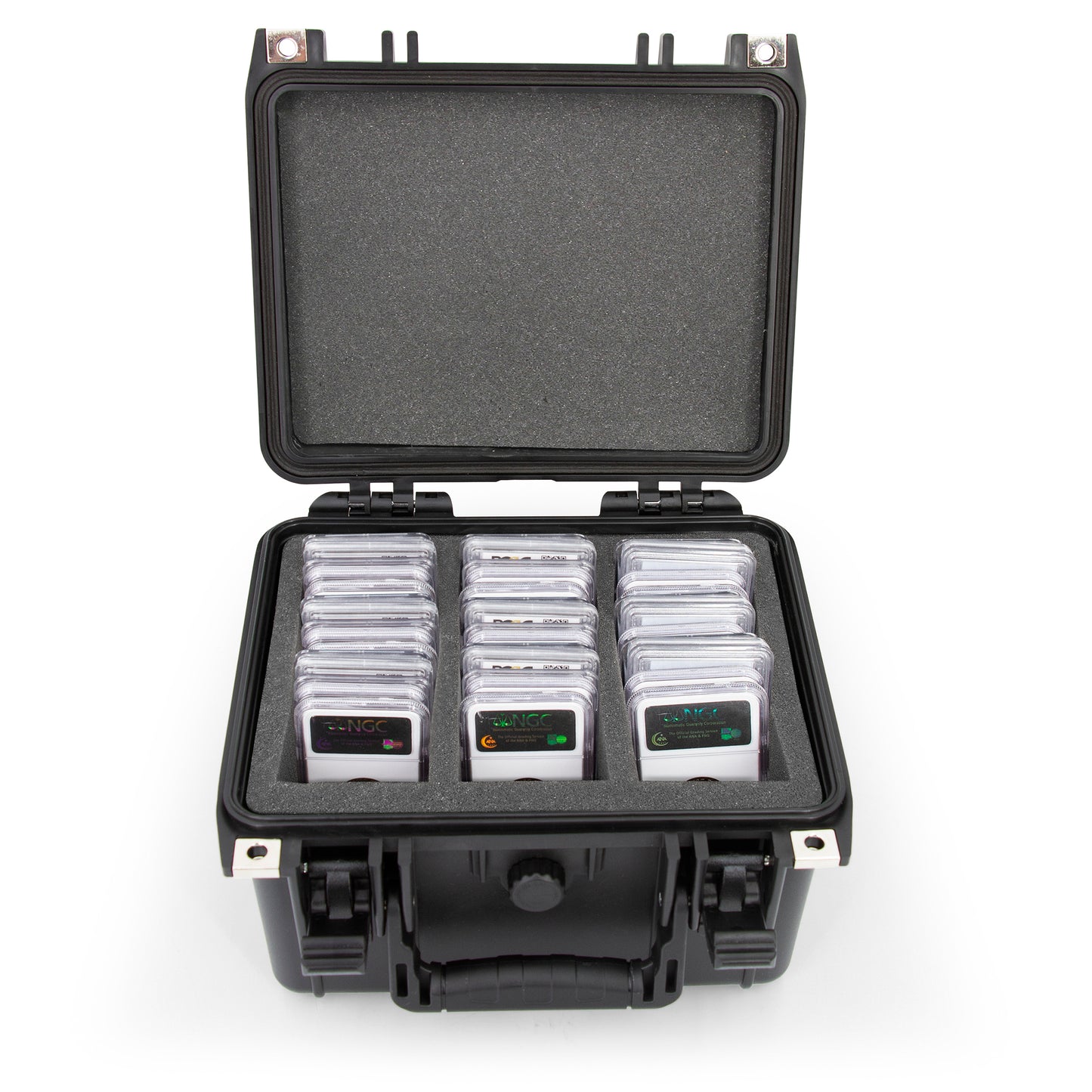 Graded Coin Case for 50 PCGS or NGC Graded Coins, Custom Waterproof Coin Box with Coin Holders for Collectors - Case Only