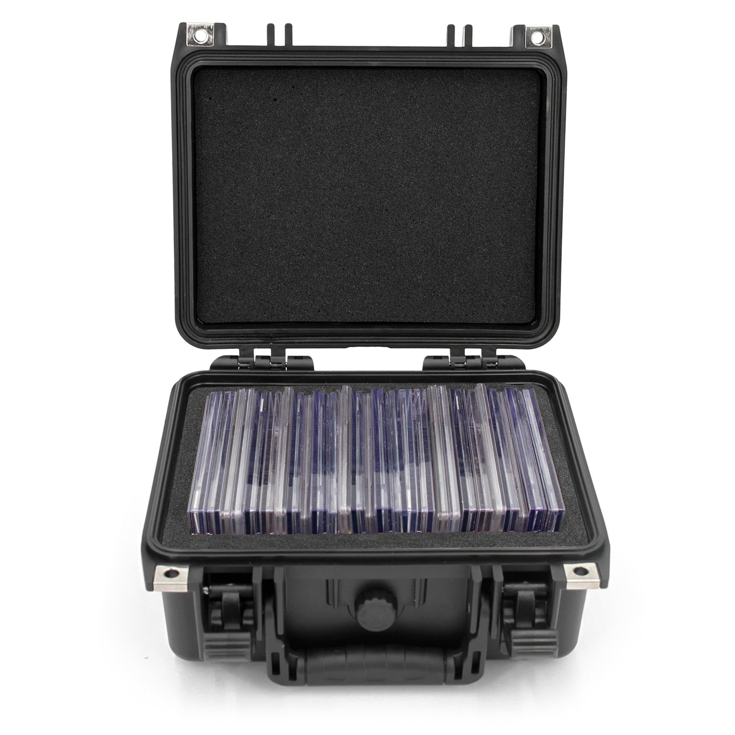 Graded Card Storage Box Compatible with 22 BGS 35 FGS 29 PSA Graded Sports Cards or 100+ Sleeve Top Loaders, Waterproof Graded Card Case