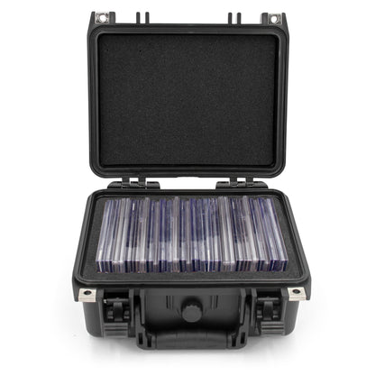 Graded Card Storage Box Compatible with 22 BGS 35 FGS 29 PSA Graded Sports Cards or 100+ Sleeve Top Loaders, Waterproof Graded Card Case