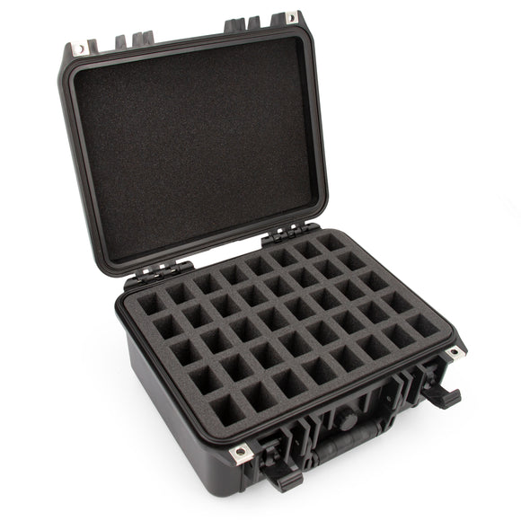 CASEMATIX Large Harmonica Case for Multiple Harmonicas Compatible with Up to 40 Hohner, Fender and Other Harmonicas up to 5 inches - Hard Case Only