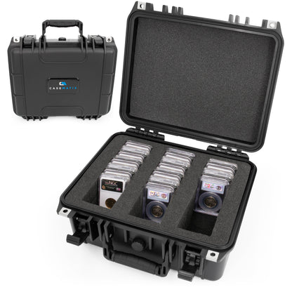Graded Coin Case Compatible with 55+ PCGS or NGC Coin Slabs, Waterproof Coin Storage Box with Customizable Foam