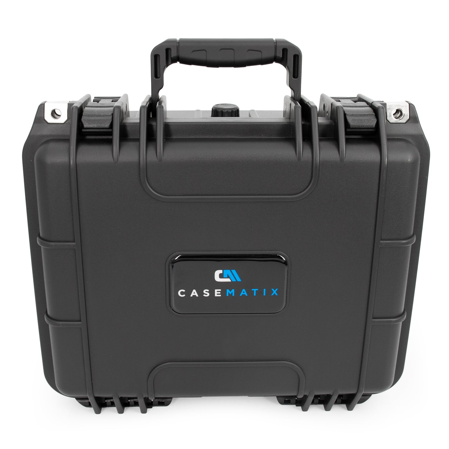 13" Waterproof 2 Handgun Case - Hard Shell Dual Pistol Case with Customizable Foam & Padlock Rings - 10.5x8x4 Interior