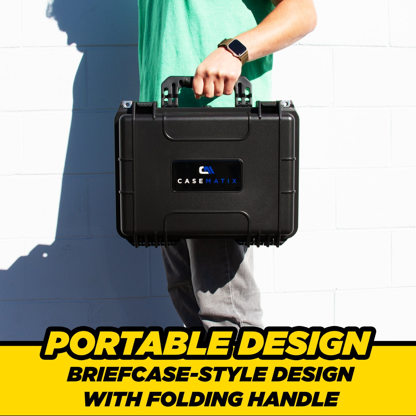TSA Approved 3 Pistol Case - 16" IPX7 Waterproof Handgun Case for 3 Handguns & 9 Magazines with Accessory Storage & Hard Shell