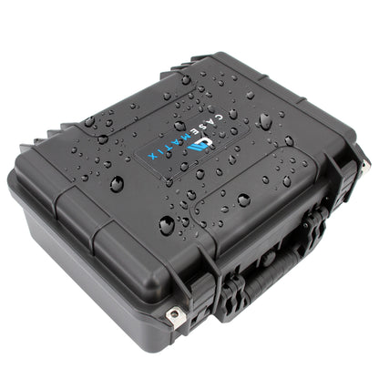 16" Waterproof Hard Case with Customizable Foam for Portable Electronics, Tools and Accessories - Hard Shell Plastic Case with Pre-Diced Foam Interior