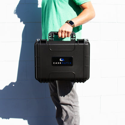 TSA Approved 3 Pistol Case - 16" IPX7 Waterproof Handgun Case for 3 Handguns & 9 Magazines with Accessory Storage & Hard Shell
