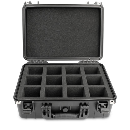 Graded Card Case Compatible with 130 PSA Graded Sports Trading Cards, Waterproof Graded Slab Trading Card Box with 12 Cut Storage Dividers
