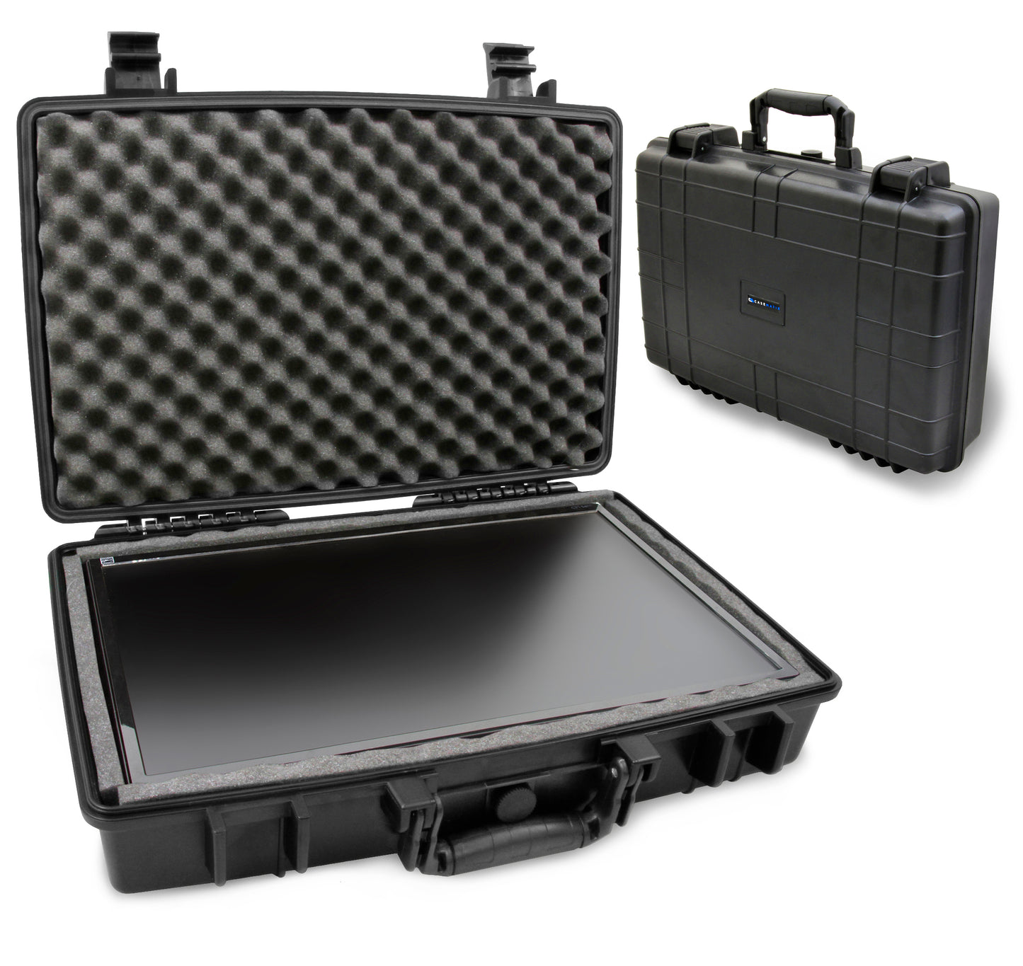 Portable Monitor Case for 15.6" to 17" Gaming Monitors or Laptop Portable Screens with Padded Foam, Includes Waterproof Travel Case Only