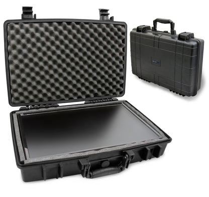 Portable Monitor Case for 15.6" to 17" Gaming Monitors or Laptop Portable Screens with Padded Foam, Includes Waterproof Travel Case Only