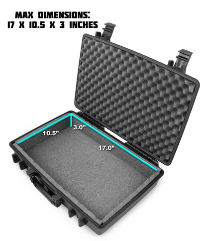 DJ Studio Hard Case Compatible with Pioneer DJ AlphaTheta DDJ-FLX2 Compact 2-Channel DJ Controller - Waterproof Carry Case with Foam Protection