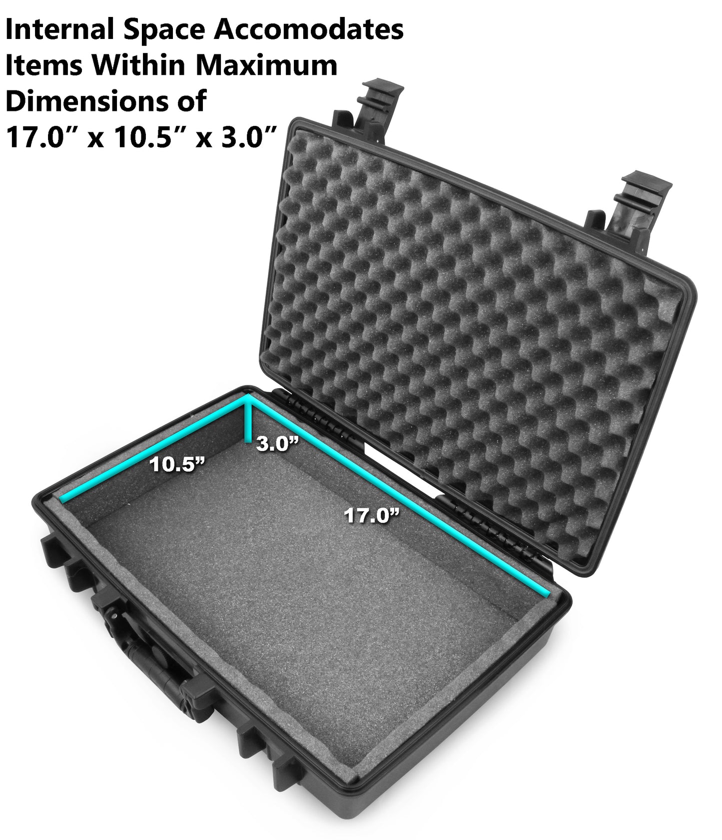 Portable Monitor Case for 15.6" to 17" Gaming Monitors or Laptop Portable Screens with Padded Foam, Includes Waterproof Travel Case Only