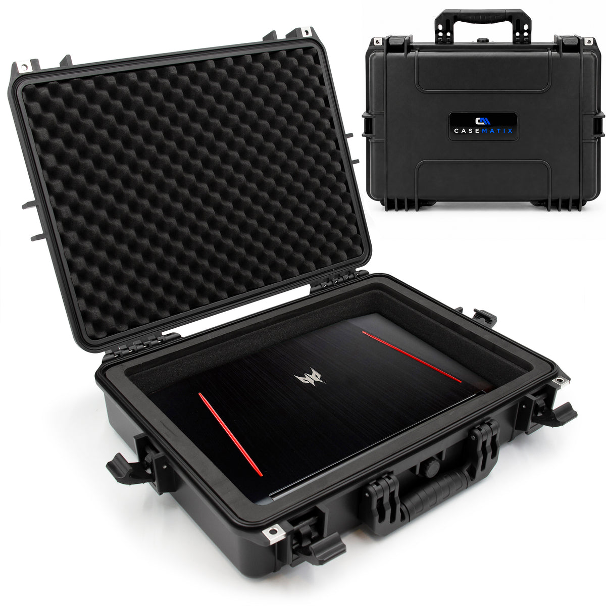 Waterproof IP67 Laptop Hard Case for 15.6-17.3 inch Gaming Laptops - Laptop Case with Foam Compatible with Asus Acer MSI Alienware Gaming & More