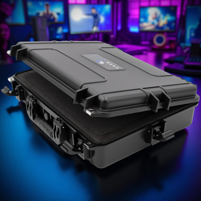 Waterproof IP67 Monitor Hard Case Fits Monitors up to 21 Inch - Heavy Duty Hard Monitor Travel Case for Portable Displays, Gaming Monitors & More