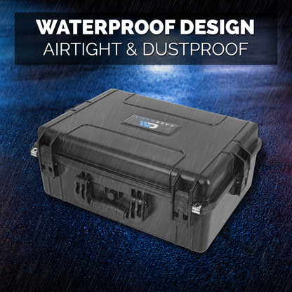 CASEMATIX Travel Case Compatible With PlayStation 5 Pro & PS5 Pro Disc Drive - Hard Shell Waterproof Case with Custom Foam