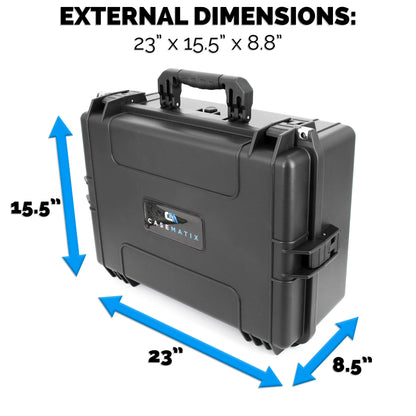 Waterproof Hard Case Compatible with DJI Ronin S Gimbal Stabilizer System - 23" Case with Customizable Diced Foam - Includes Case Only