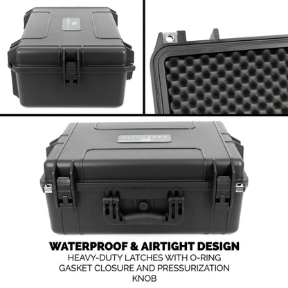 Waterproof Hard Shell Travel Case Compatible with Yamaha MG12XU Mixer within Multi-Layer Foam Protection - Fits Mixers Up to 17x12.1x5 Max