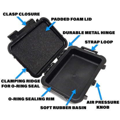 Compact Folding Knife Case - Waterproof Pocket Knife Holder and Knife Box Organizer Fits 3 Folding Knives, Swiss Army Knives & More Up To 5"