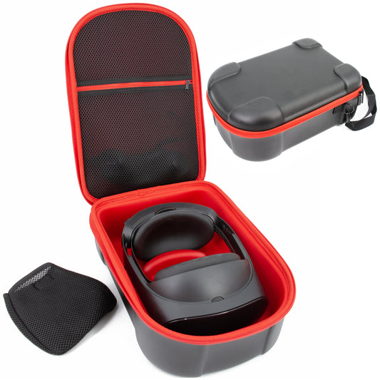 Carrying Case Compatible with Steam Frame VR Headset – Hard Shell EVA Travel Case with Accessory Pocket, Shoulder Strap & Handle
