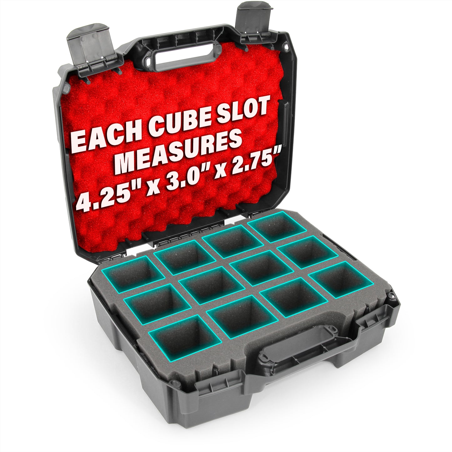Toploader Card Storage Case for Trading Cards Fits 450 Toploader or 100 One Touch Card Holders, Toploader Storage Box with 12 Compartments
