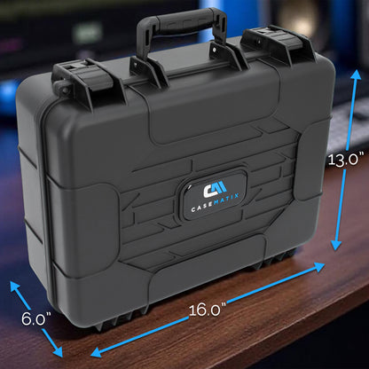 Hard Shell DJ Mixer Travel Case with Customizable Foam Compatible with Yamaha MG10XU, MG10, MG06 10 Input Stereo Mixer Effects and Cables