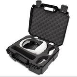 CASEMATIX Carry Case Compatible with Meta Quest Pro or Meta Quest 3 with Elite Strap Bundle - Precision Cut Custom Foam Travel Case