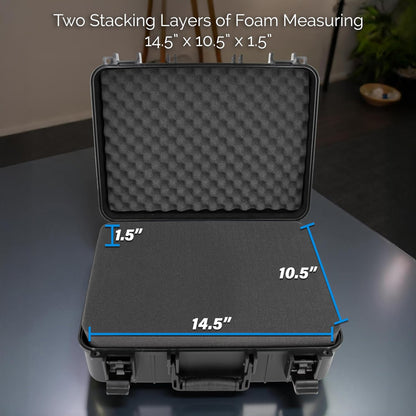 Hand Gun Case – TSA Approved Hard Pistol Case with Dual-Layer Pluck Foam, Secure Pistol Box for Multiple Pistols, Magazines & Firearm Accessories