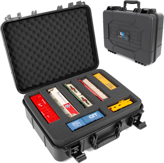 N Scale Model Train Storage Case – Hard Shell Train Storage Box Holds 40 N Gauge Trains, Waterproof Train Storage Case for Model Train Transport