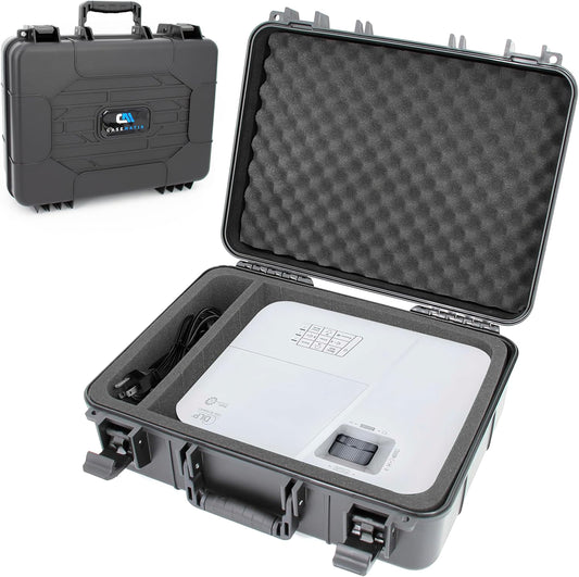 Projector Travel Case for ViewSonic PA503S, PA503W, PA503X, PG703W – Hard Case with Custom Foam for HDMI, Remote, Case Only