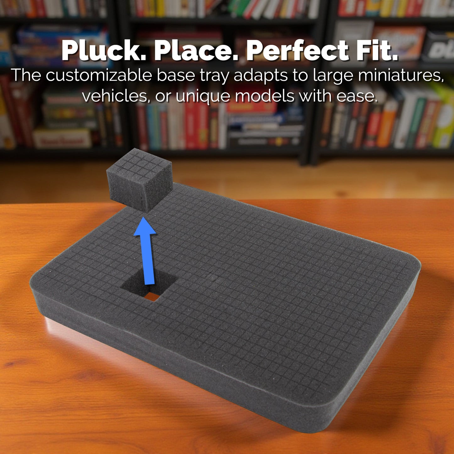 Hard Shell Miniature Case with 80 slots and customizable foam for large minis. Fits Warhammer 40K, DnD, RPG figures and more.