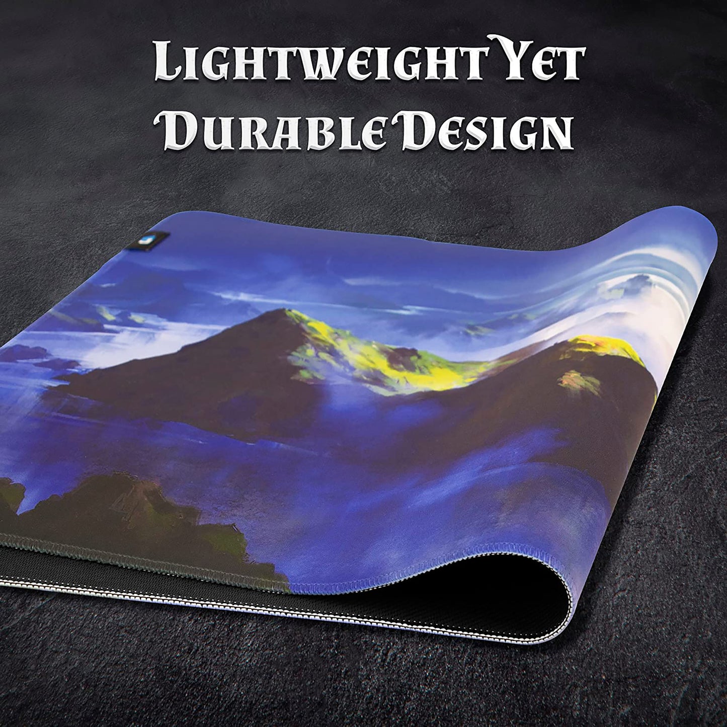 TCG Playmat with Reusable Playmat Case - Premium 24" x 13.5" Card Game Mat & Compatible MTG Playmat For All TCGs with Non-Slip Backing