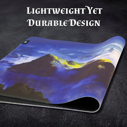 TCG Playmat with Reusable Playmat Case - Premium 24" x 13.5" Card Game Mat & Compatible MTG Playmat For All TCGs with Non-Slip Backing