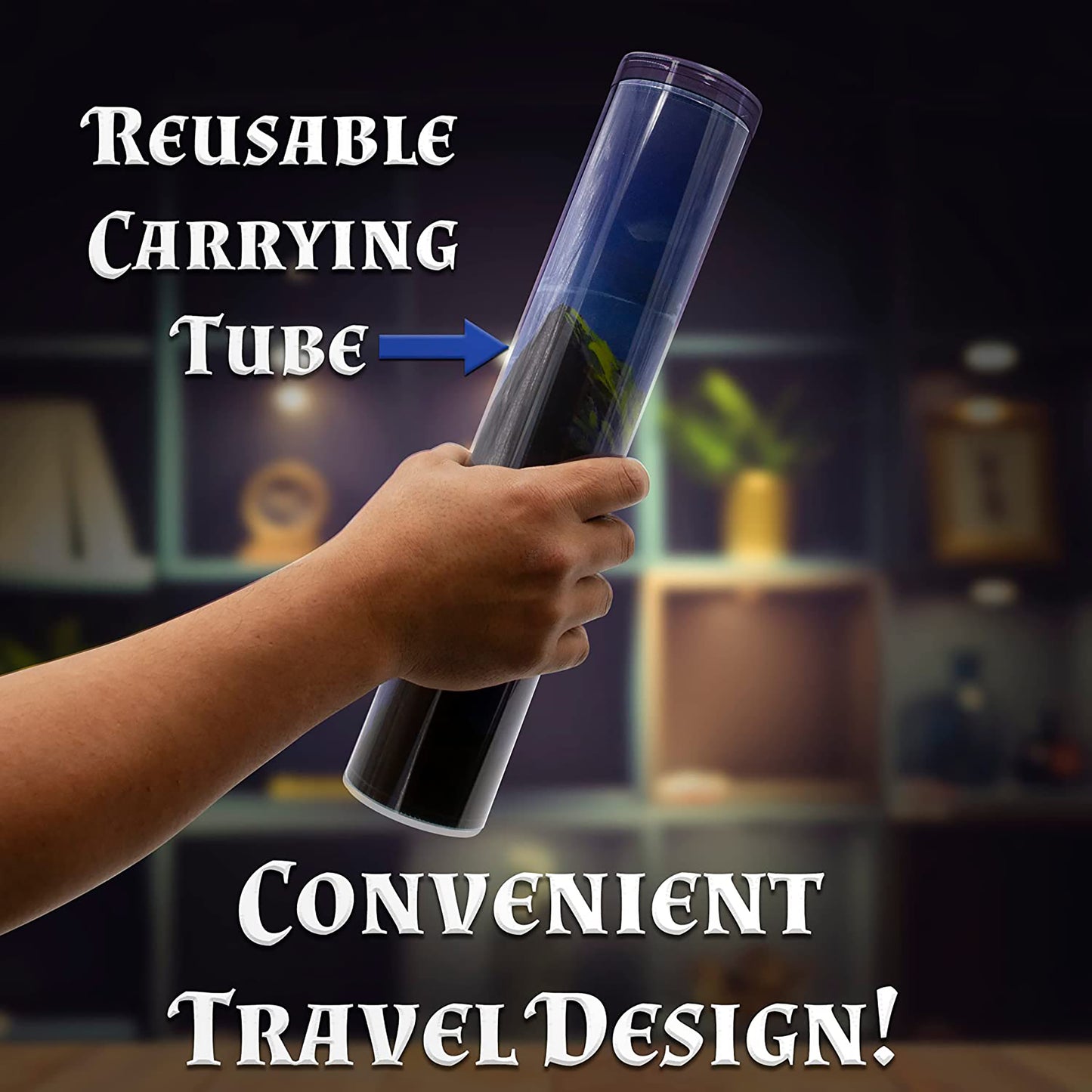 TCG Playmat with Reusable Playmat Case - Premium 24" x 13.5" Card Game Mat & Compatible MTG Playmat For All TCGs with Non-Slip Backing