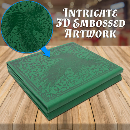 DM Screen 8-Panel Deluxe GM Screen - Eight Panel Folding Dungeon Master Screen for TTRPGs - Inserts Not Included - Black, Brown or Green Options