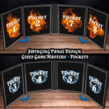 CASEMATIX DM Screen 8-Panel Deluxe GM Screen - Eight Panel Folding Dungeon Master Screen for TTRPGs - Inserts Not Included - Black or Brown Options