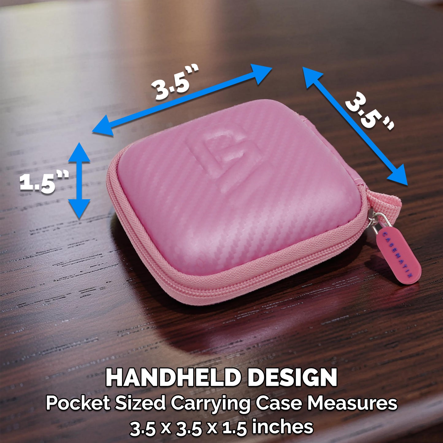 Carrying Case Compatible with Logitech Mobi Fold Foldable Wireless Mouse – Hard Shell EVA Travel Case with Accessory Pocket, Pink