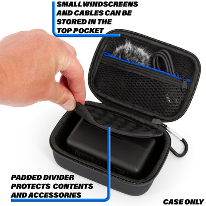 DJI Mic 2 Travel Case - Protective Storage for Wireless Lavalier Microphone Kit & Charging Case