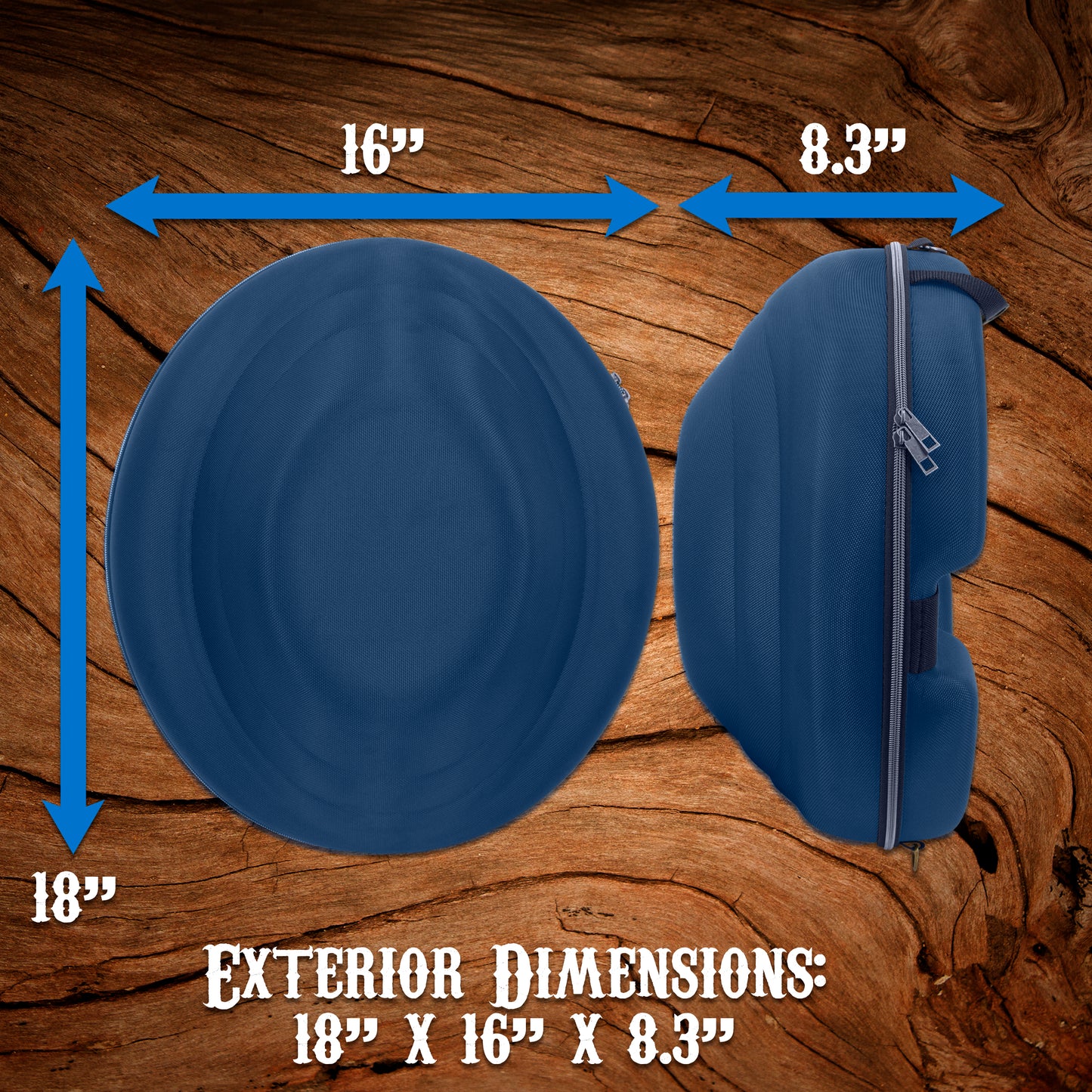 Cowboy Hat Box Cowboy Hat Storage for Brims Up To 4.75" - Hard Shell Hat Case with Adjustable Carry Strap and ID Slot - 4 Color Options