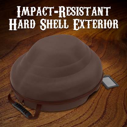 Cowboy Hat Box Cowboy Hat Storage for Brims Up To 4.75" - Hard Shell Hat Case with Adjustable Carry Strap and ID Slot - 4 Color Options