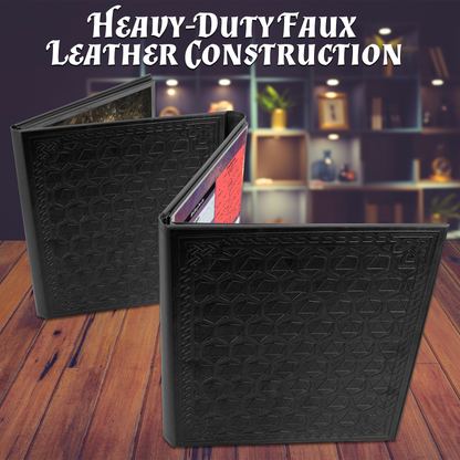 DM Screen 8-Panel Deluxe GM Screen - Eight Panel Folding Dungeon Master Screen for TTRPGs - Inserts Not Included - Black, Brown or Green Options
