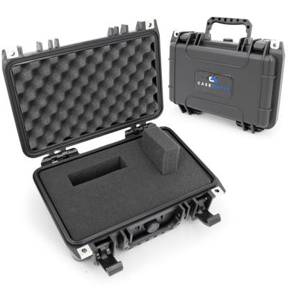 Waterproof Hard Case Compatible with Zoom PodTrak P4next Podcast Recorder – Customizable Foam Travel Case for Podcasting Interface Protection