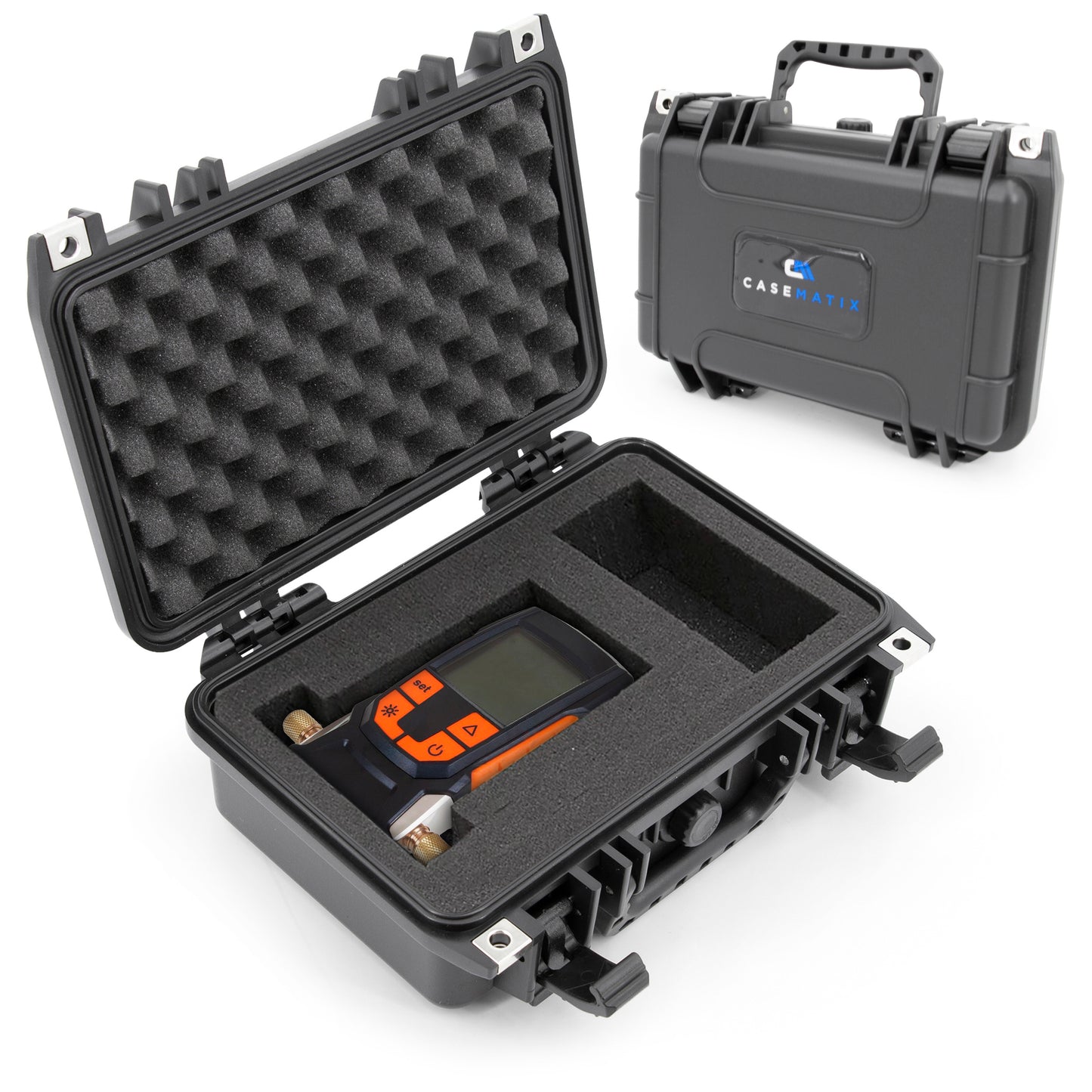 Travel Case Compatible with Testo 552 Digital Vacuum Gauge - Hard Shell Waterproof Micron Gauge HVAC Carrying Case with Foam - Case Only