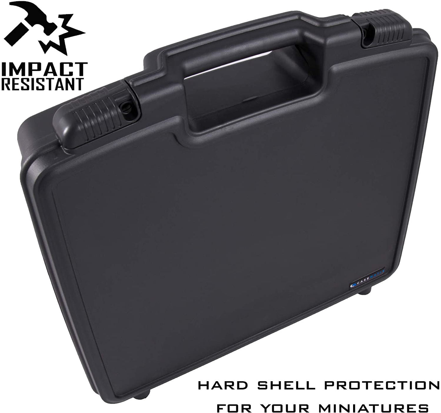 Hard Shell Miniature Storage Travel Case - 36 Figurine Miniature Organizer and Miniatures Carrying Case with Pluckable Foam Interior