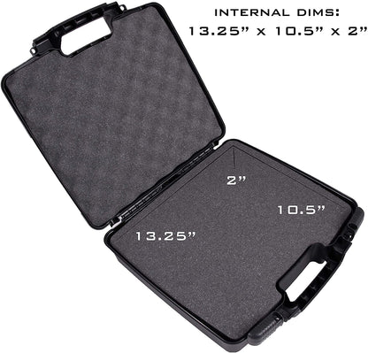 Hard Shell Miniature Storage Travel Case - 36 Figurine Miniature Organizer and Miniatures Carrying Case with Pluckable Foam Interior