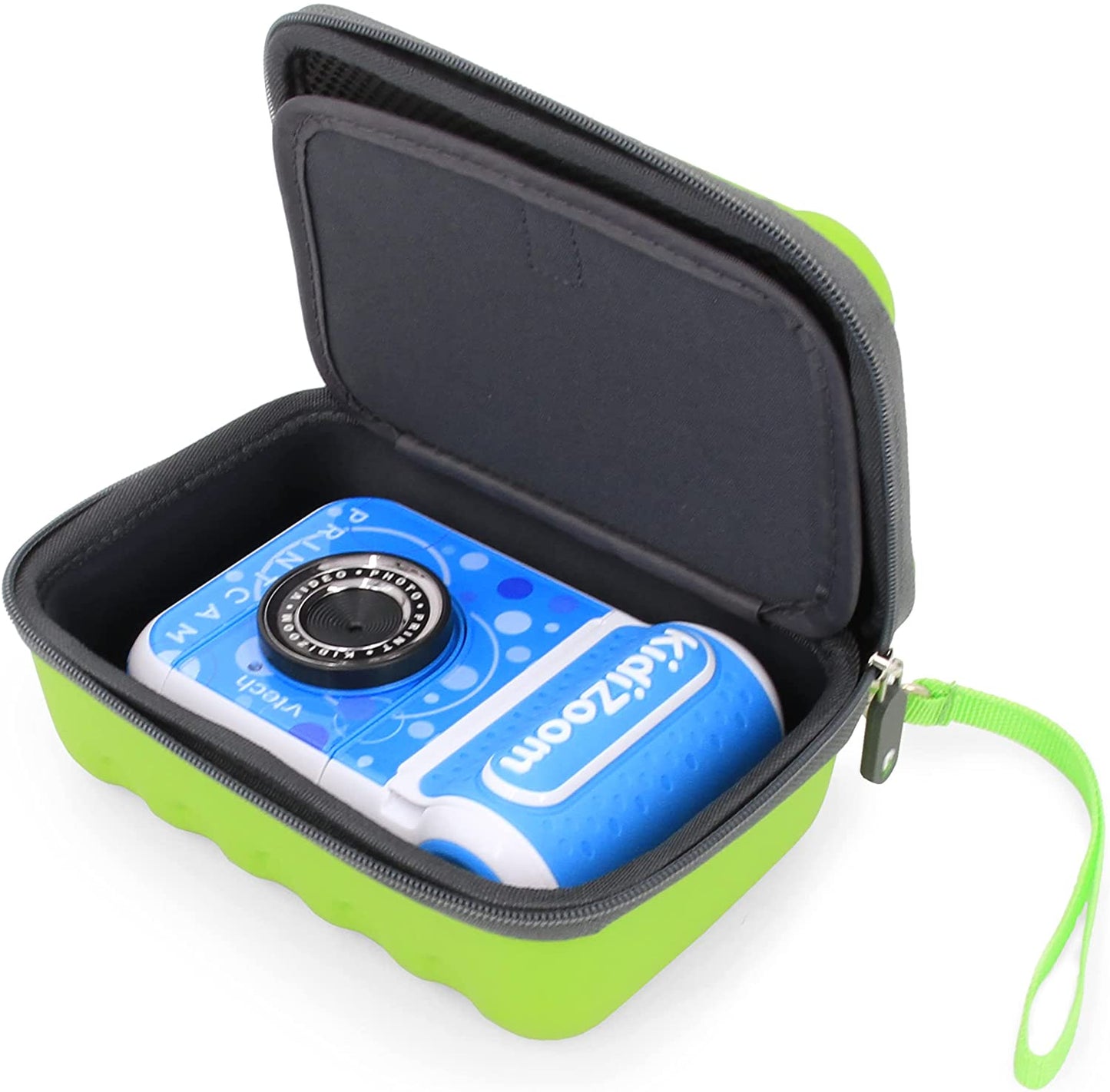 Toy Camera Travel Case Compatible with KidiZoom PrintCam, Paper Refills and Charger with Wrist Strap, Protective Exterior and Interior