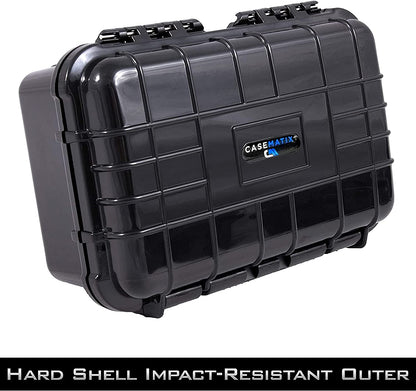 Hard Shell 9mm Ammo Box for 5.56, 223 or 9mm Bullets - 8" Waterproof Airtight 84 Slot Ammo Case with Custom Impact Absorbing Ammo Can Foam