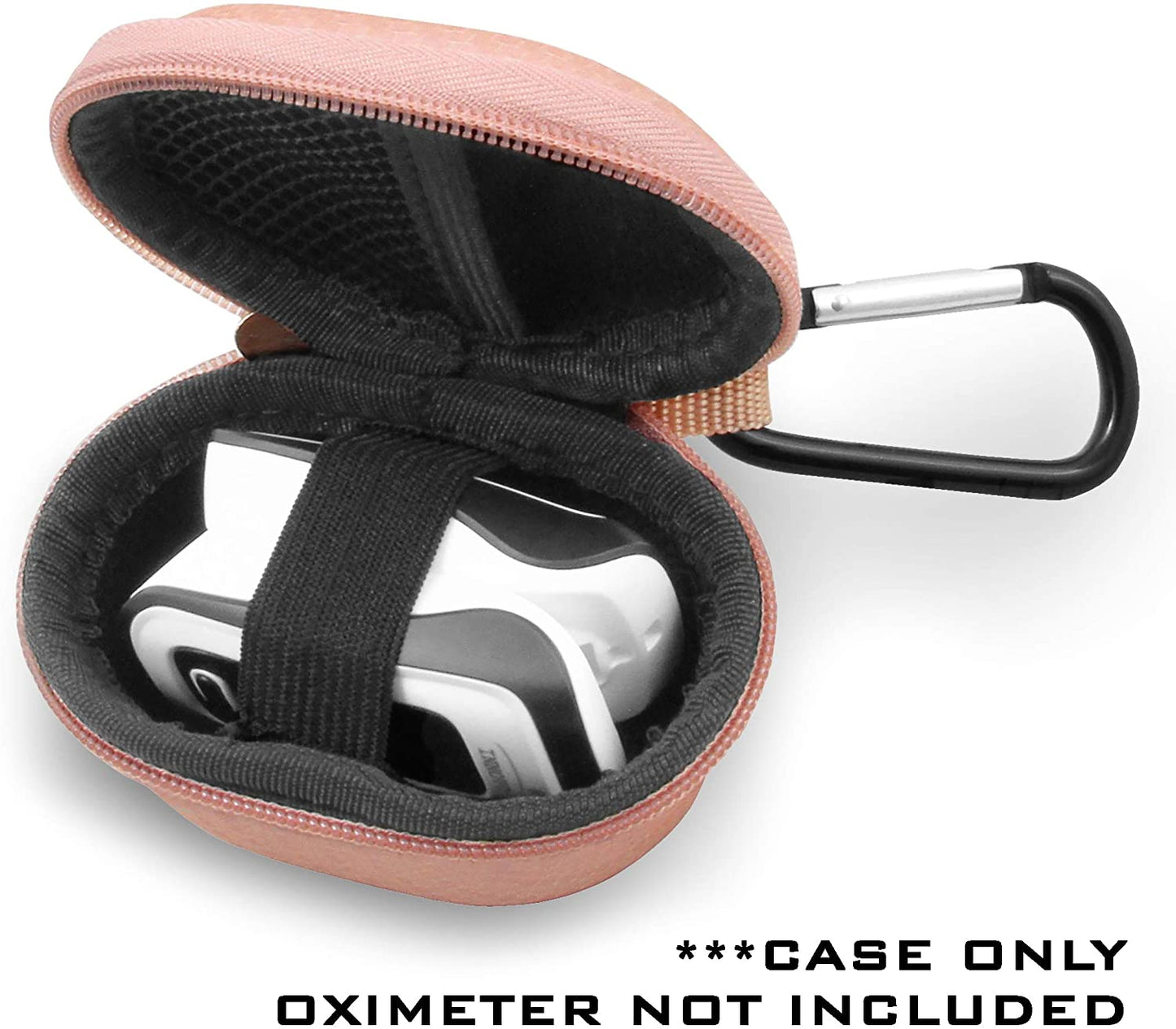 Water Resistant Pulse Oximeter Case - Universal Travel Protection for Zacurate Pro, Innovo Deluxe & Santamedical with Carabiner
