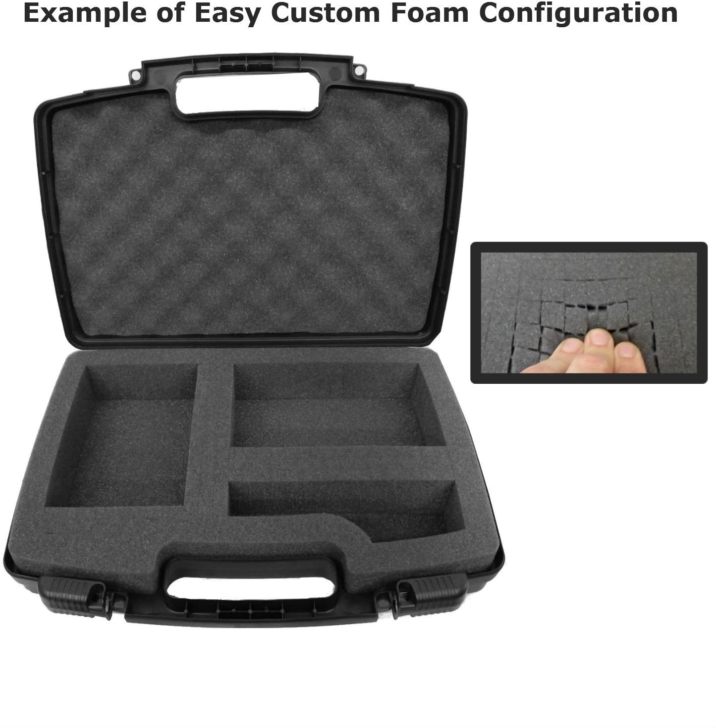 Camera Accessory Case Compatible with GoPro Karma Grip & Hero5 - Hard Shell Protection with Customizable Diced Foam Compartments - Made in USA