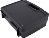 CASEMATIX Hard Travel Case with Diced Foam fits AAXA P7 Pico Projector, P300, P4X, Ivation, Philips, Brookstone Projectors, Mini Tripod, Charger