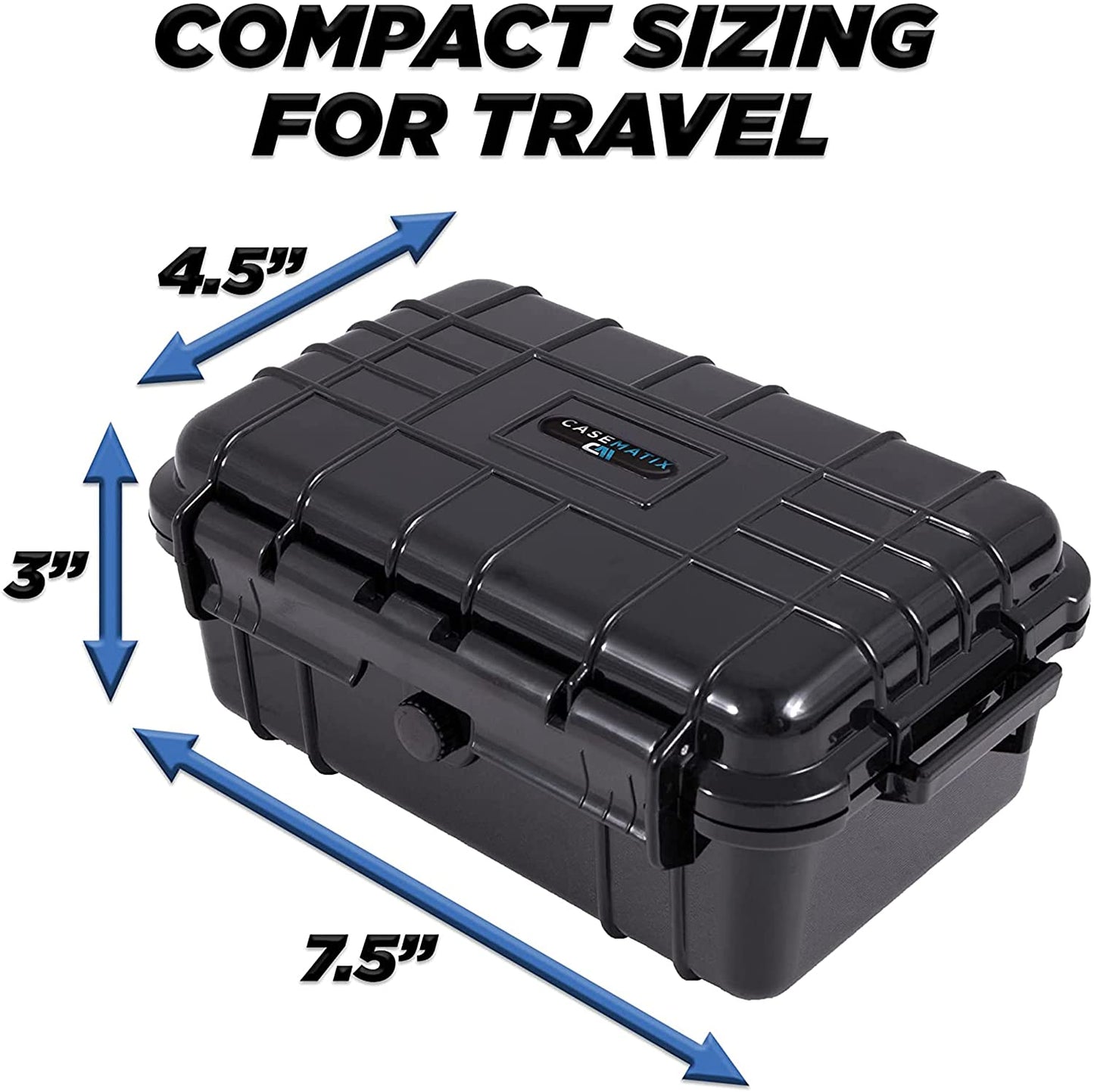 Hard Shell 9mm Ammo Box for 5.56, 223 or 9mm Bullets - 8" Waterproof Airtight 84 Slot Ammo Case with Custom Impact Absorbing Ammo Can Foam