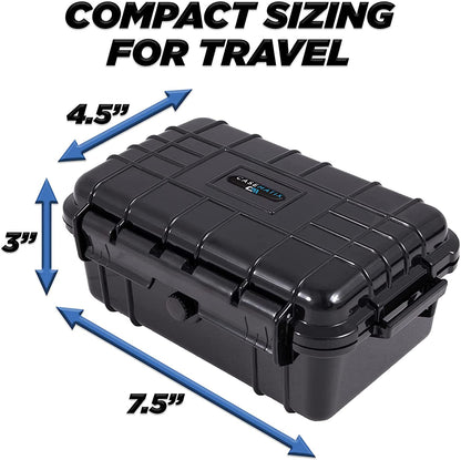Hard Shell 9mm Ammo Box for 5.56, 223 or 9mm Bullets - 8" Waterproof Airtight 84 Slot Ammo Case with Custom Impact Absorbing Ammo Can Foam