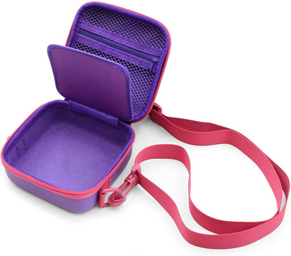 Travel Case Compatible with Cool Maker Shimmer Me Body Art Temporary Roll-on Glitter Tattoos Roller and Refills – Purple Case with Shoulder Strap
